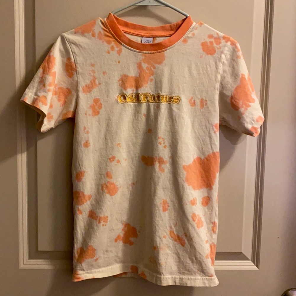 Odd Future peach splatter wash t-shirt, size s
